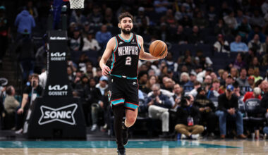 MEMPHIS, TENNESSEE - JANUARY 31: Ty Jerome #2 of the Memphis Grizzlies brings the ball up court during the second half T at FedExForum on January 31, 2026 in Memphis, Tennessee. NOTE TO USER: User expressly acknowledges and agrees that, by downloading and or using this photograph, User is consenting to the terms and conditions of the Getty Images License Agreement. (Photo by Justin Ford/Getty Images)