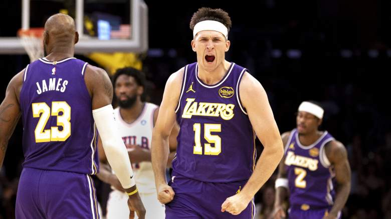 Los Angeles Lakers, Austin Reaves stats, Austin Reaves 35 points Philadelphia 76ers injury return, LeBron James, Luka Doncic injury update, Giannis Antetokounmpo, Nikola Jokic, Stephen Curry, Kevin Durant, Lakers news, Lakers trade deadline, Luke Kennard Lakers trade, NBA trade deadline, NBA trades, Lakers trades, Lakers 76ers game, JJ Redick on Luka injury, JJ Redick on Austin Reaves