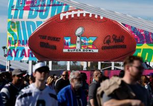 SANTA CLARA, CALIFORNIA - FEBRUARY 08: Football fans enter Levi's Stadium before the start of Super Bowl LX on February 08, 2026 in Santa Clara, California. The New England Patriots will take on the Seattle Seahawks in Super Bowl LX at Levi's Stadium. (Photo by Justin Sullivan/Getty Images)