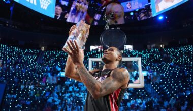 Keshad Johnson soars past Carter Bryant to win underwhelming NBA Slam Dunk contest