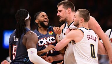 Lu Dort is lucky Nuggets' Nikola Jokic didn't try to rearrange Dort's teeth after dirty trip
