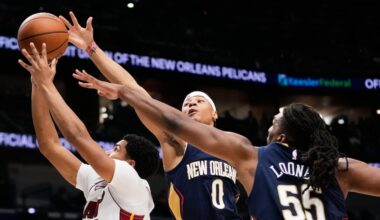 Short-handed Heat beat Pelicans 123-111 in final game for both teams before All-Star break
