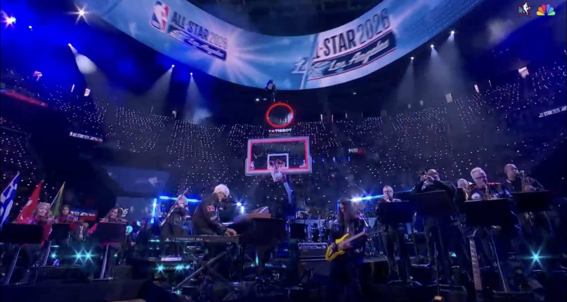 John Tesh performs 'Roundball Rock' live at NBA All-Star Game