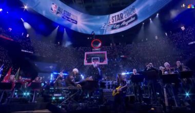 John Tesh performs 'Roundball Rock' live at NBA All-Star Game