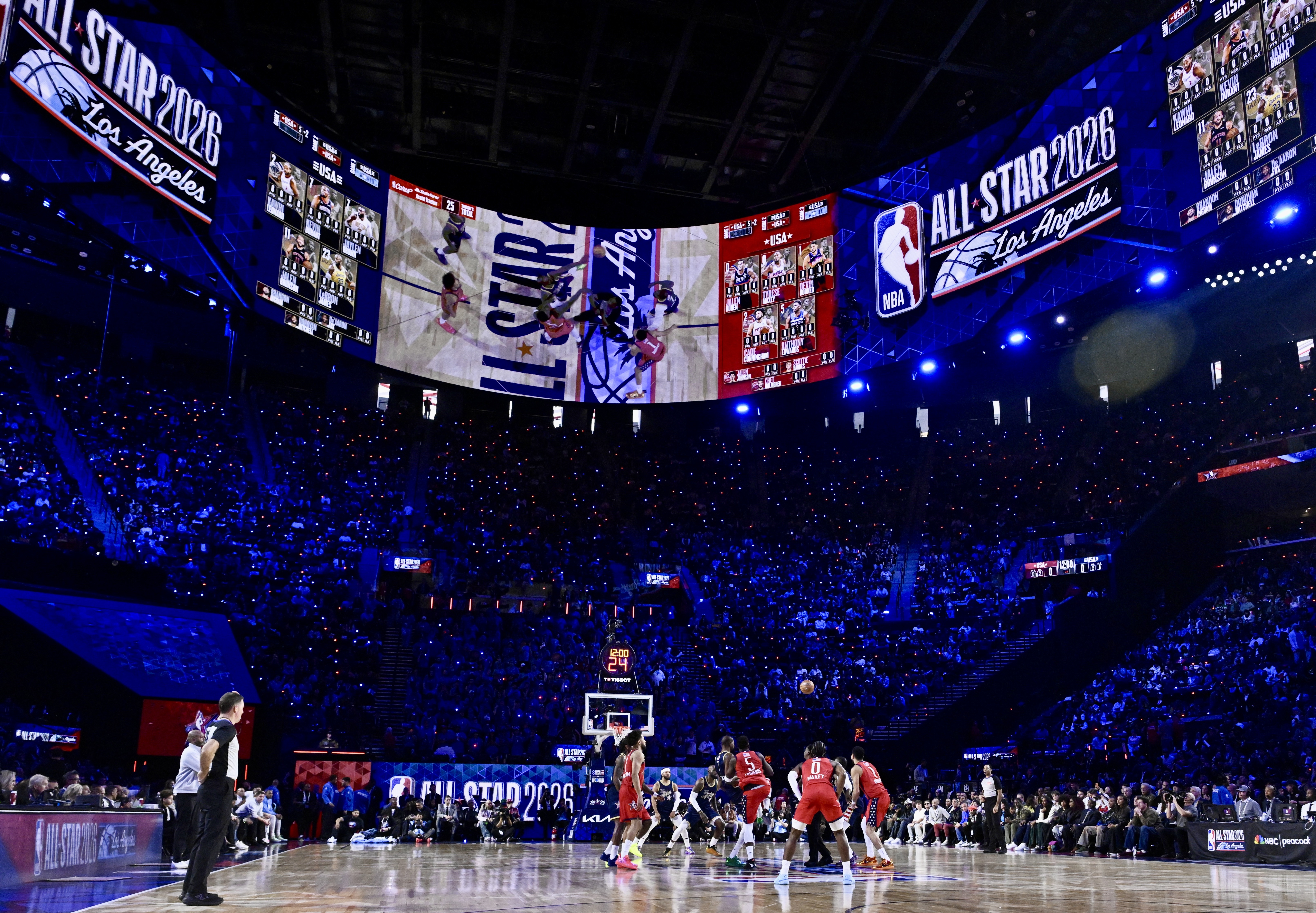 Team USA Stars takes on Team USA Stripes during the...