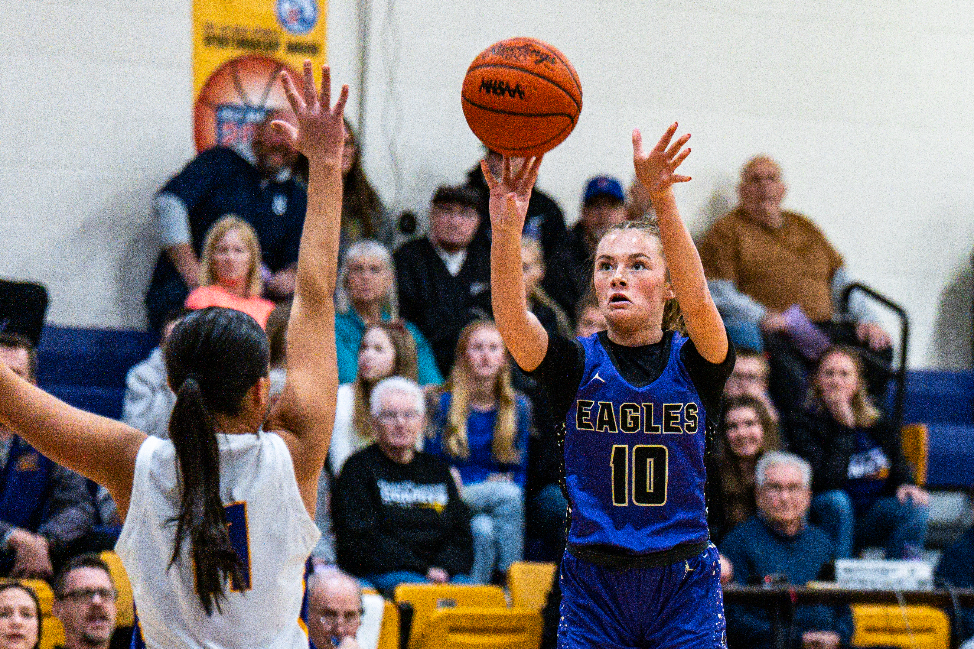 Scenes during a girls high school basketball game between Kalamazoo Christian and Schoolcraft at Kalamazoo Christian High School in Kalamazoo, Mich. on Friday, Feb. 13, 2026.