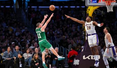 Payton Pritchard let fly from all over the court at Crypto.com Arena on Sunday night, and neither Rui Hachimura nor anyone else in Lakers colors could do much to slow him down.