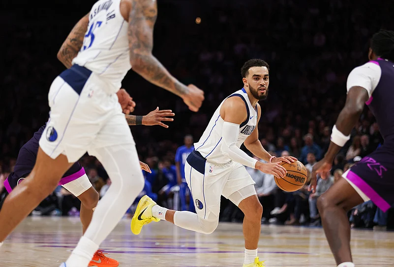 Minnesota Timberwolves Vs Dallas Mavericks NBA basketball game-Tyus Jones