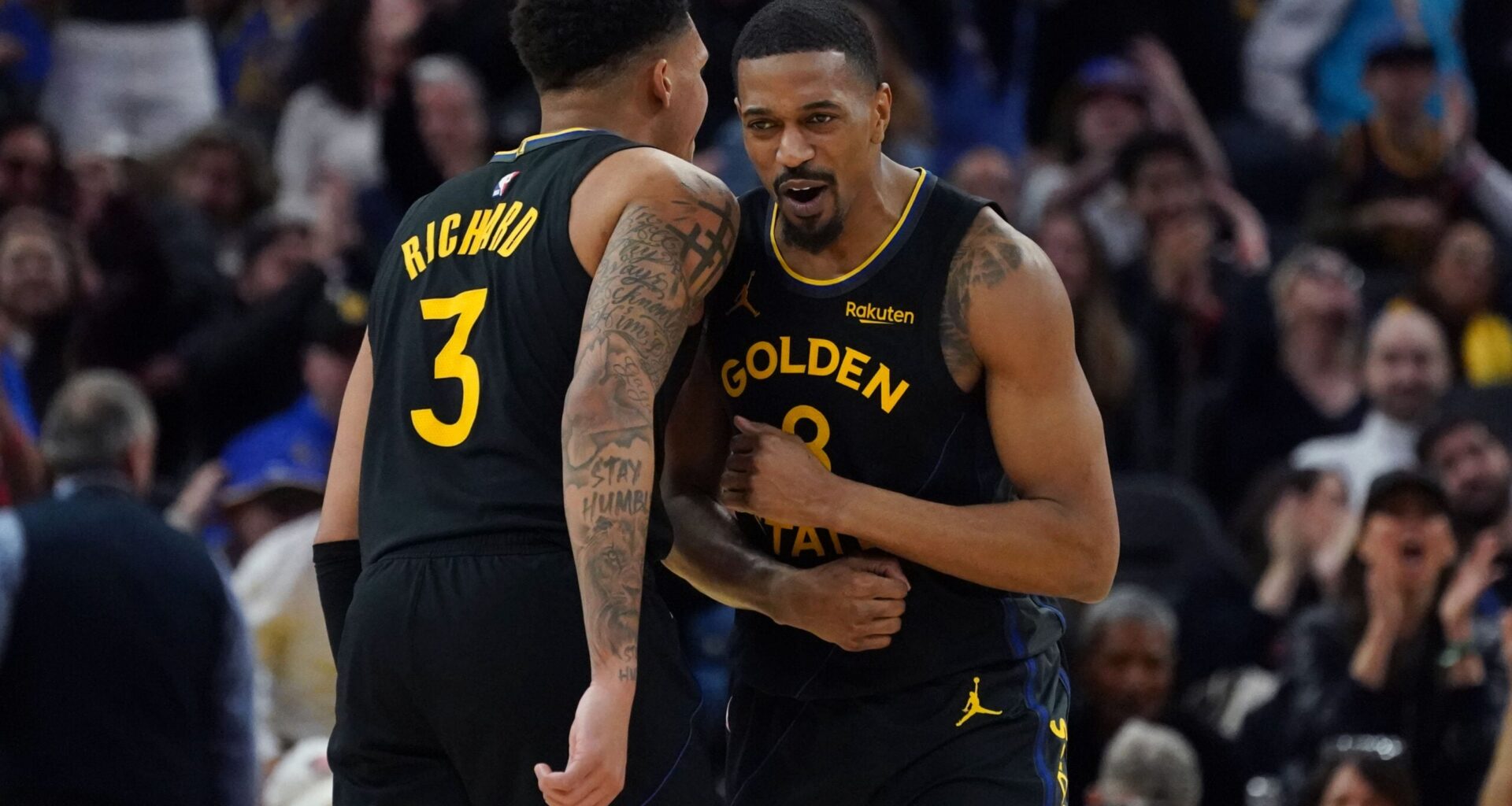 Short-handed Golden State delivers statement 128-117 win