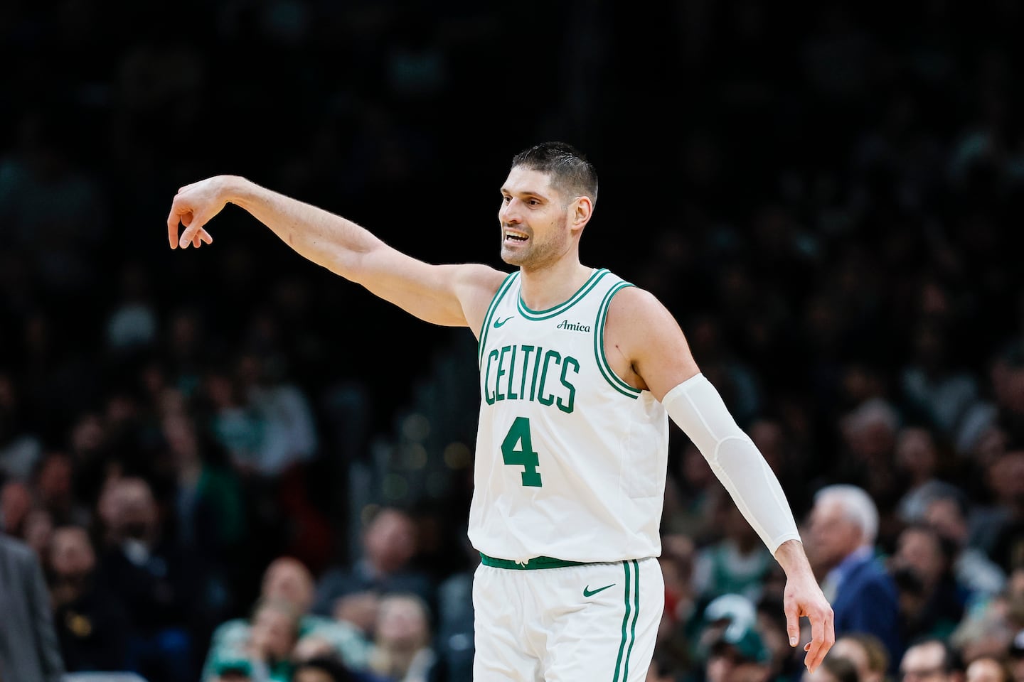 Nikola Vucevic has fit in nicely with the Celtics in his first three games since being traded.