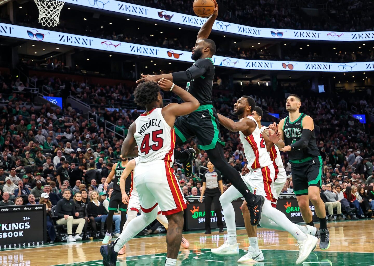 Jaylen Brown throws down a dunk in the second quarter for 2 of his game-high 29 points as the Celtics erased a 22-point deficit to beat the Heat at TD Garden.