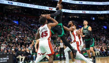 Jaylen Brown throws down a dunk in the second quarter for 2 of his game-high 29 points as the Celtics erased a 22-point deficit to beat the Heat at TD Garden.