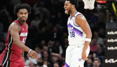 Brice Sensabaugh hits late three-pointer to lift Utah Jazz to win over Miami Heat