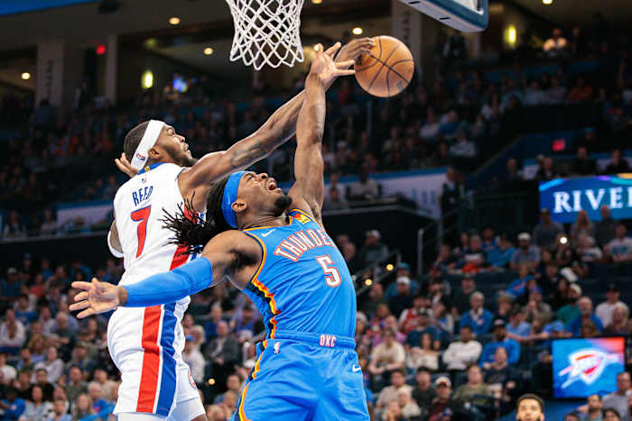 Detroit Pistons host Thunder in battle of No. 1 seeds at Little Caesars Arena