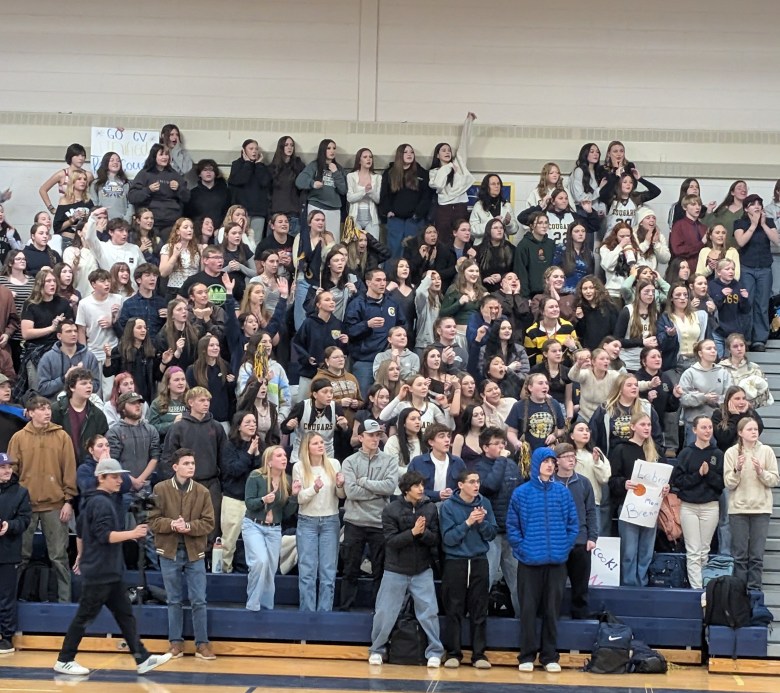 The ConVal student body had no shortage of energy during the game.