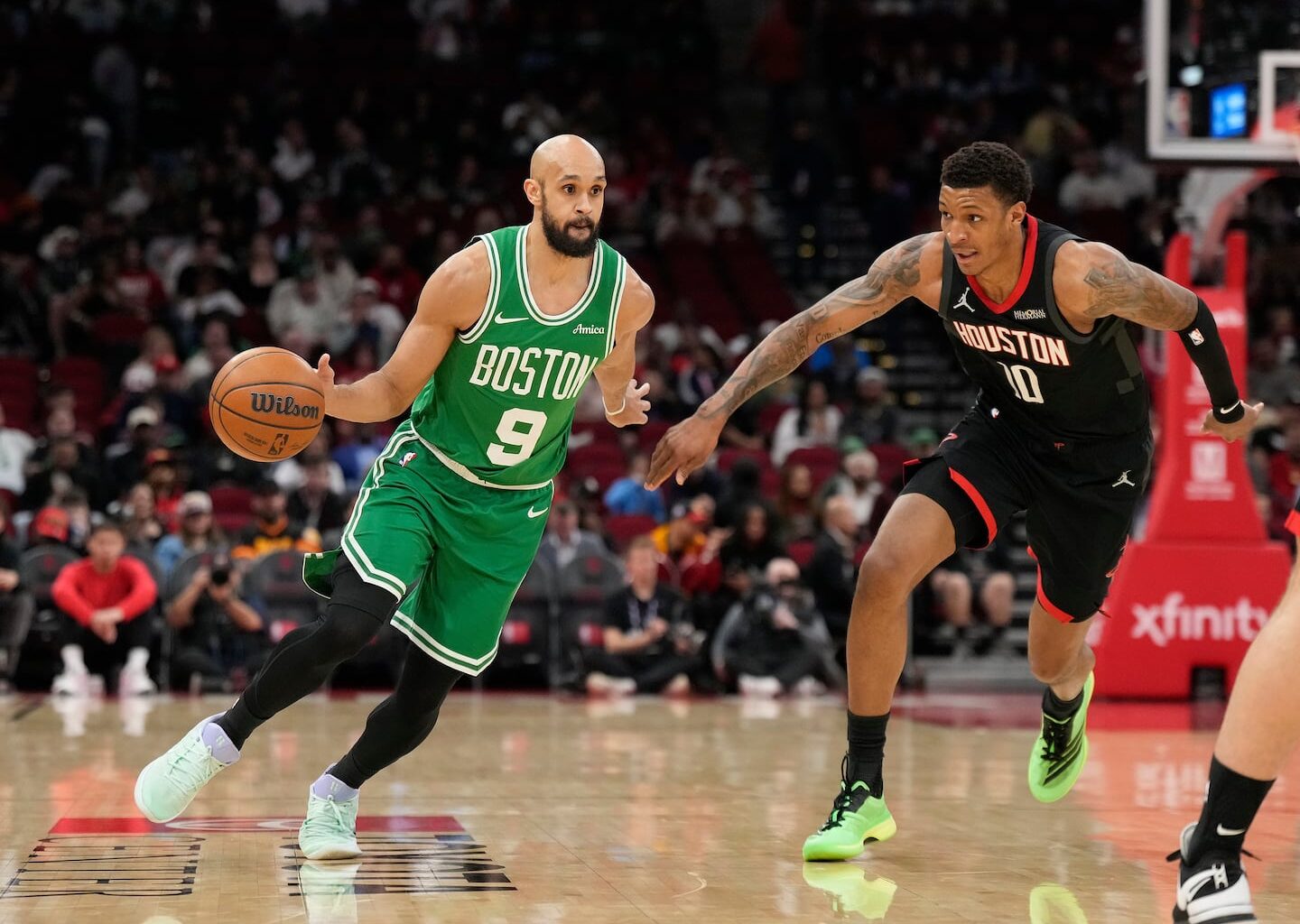 Celtics guard Derrick White scored 28 points in Jaylen Brown's absence in Wednesday's win over the Rockets.