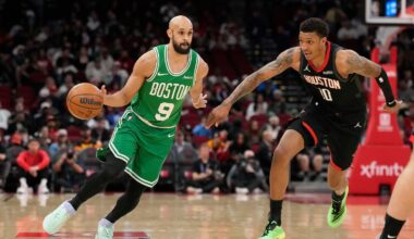 Celtics guard Derrick White scored 28 points in Jaylen Brown's absence in Wednesday's win over the Rockets.