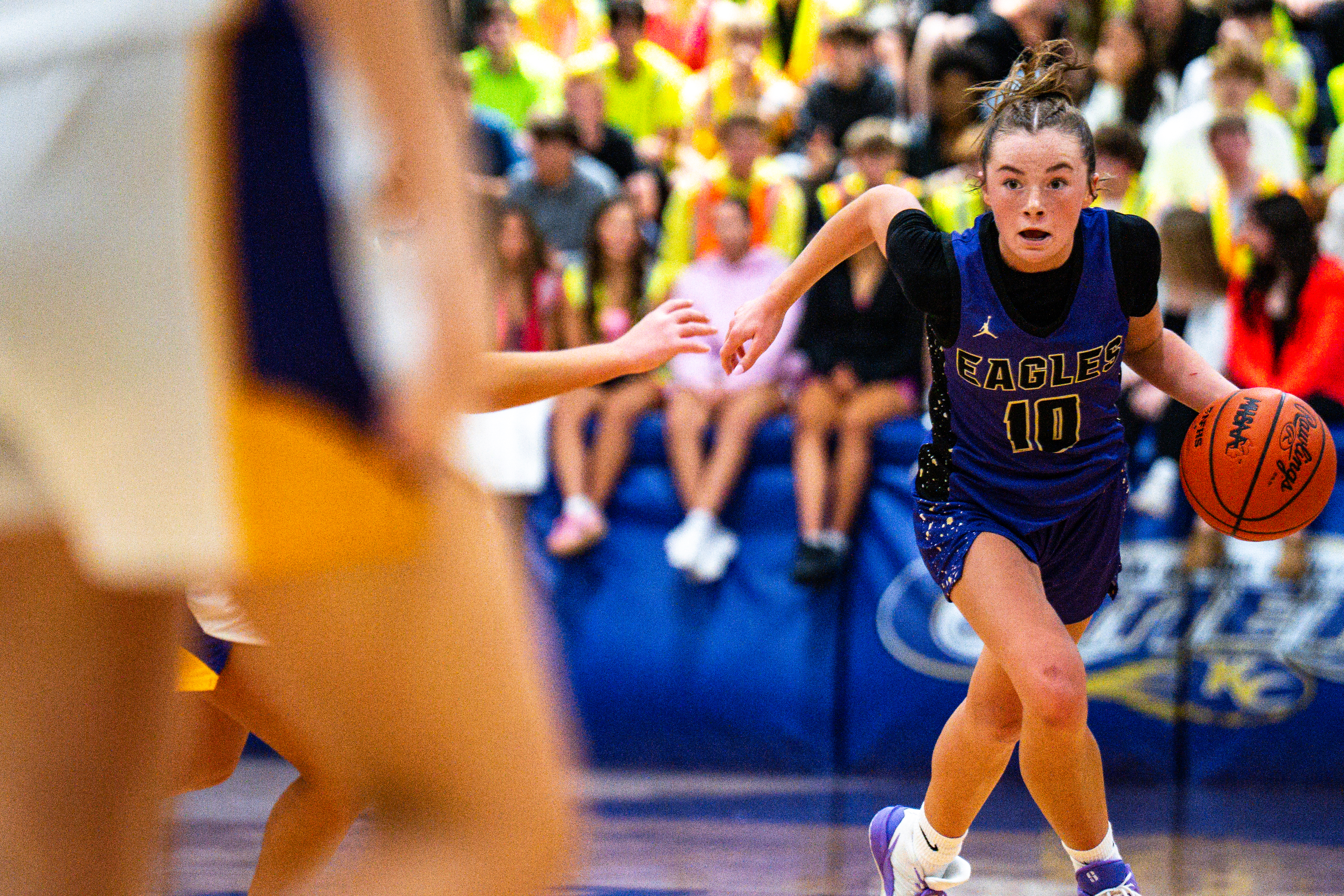 Scenes during a girls high school basketball game between Kalamazoo Christian and Schoolcraft at Kalamazoo Christian High School in Kalamazoo, Mich. on Friday, Feb. 13, 2026.