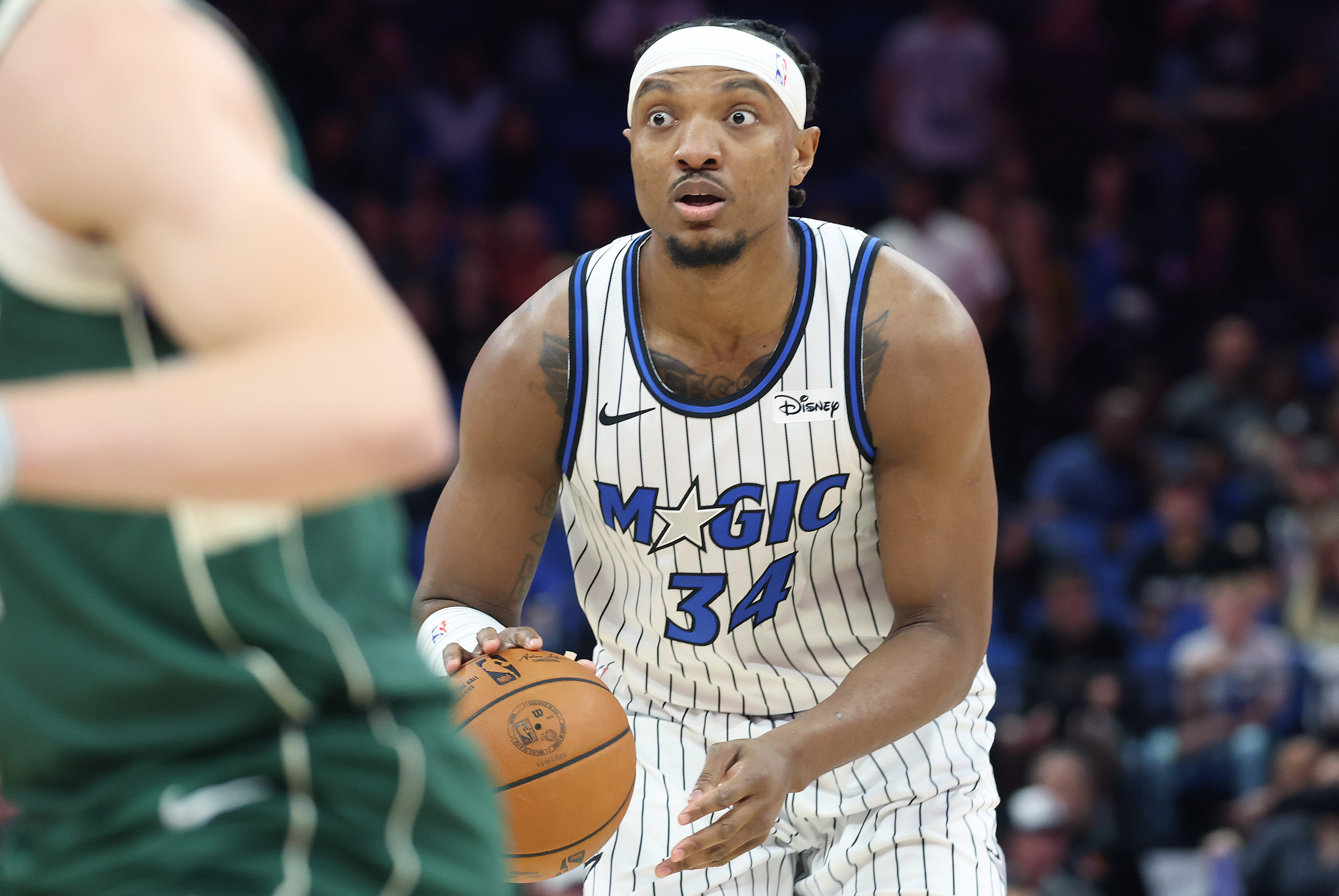 Orlando center Wendell Carter Jr. looks to shoot during the...
