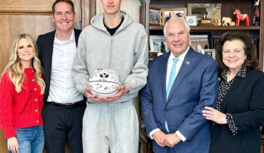 Elder Rasband meets with NBA and former BYU player Egor Dëmin – Church News