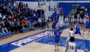 Totino-Grace boys basketball in their win at Spring Lake Park on February 10, 2026