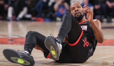 Kevin Durant contributes to low Rockets' player speed.