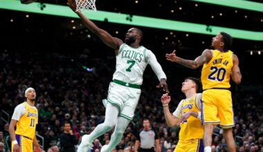 The Celtics beat the shorthanded Lakers in December.