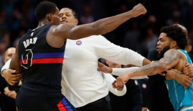 Four players ejected after Pistons and Hornets tussle in physical game won by Detroit