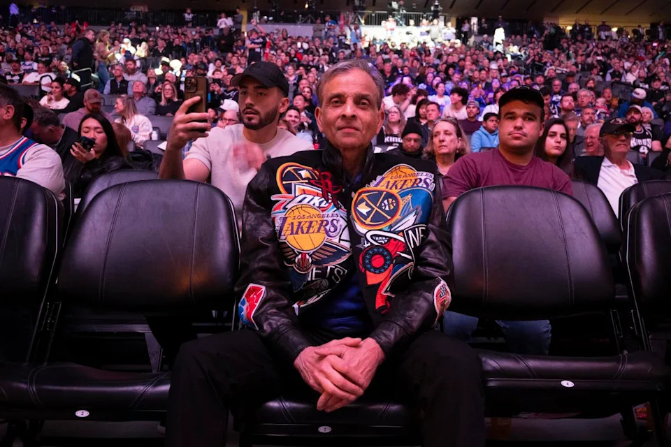 Sacramento Kings majority owner Vivek Ranadivé before a 2024 game against the Philadelphia 76ers in Sacramento.