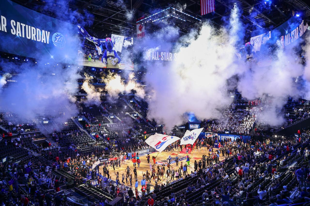 A view of the stadium during the NBA All Star 2026 Saturday at Intuit Dome, Inglewood, Los Angeles, United States, February 14, 2026. (AA Photo)