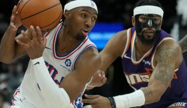 Joel Embiid scores 33 points as Sixers beat Suns 109-103 for 6th win in 7 games