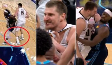 Lu Dort trips Nikola Jokic video, reaction, Oklahoma City Thunder vs Denver Nuggets