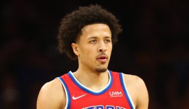 Cade Cunningham in his Pistons uniform