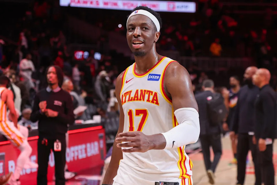 Atlanta Hawks forward Onyeka Okongwu (17)Brett Davis-Imagn Images