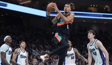 Wembanyama has 28 points, 15 rebounds to lead Spurs to eighth straight win, 139-122 over Kings