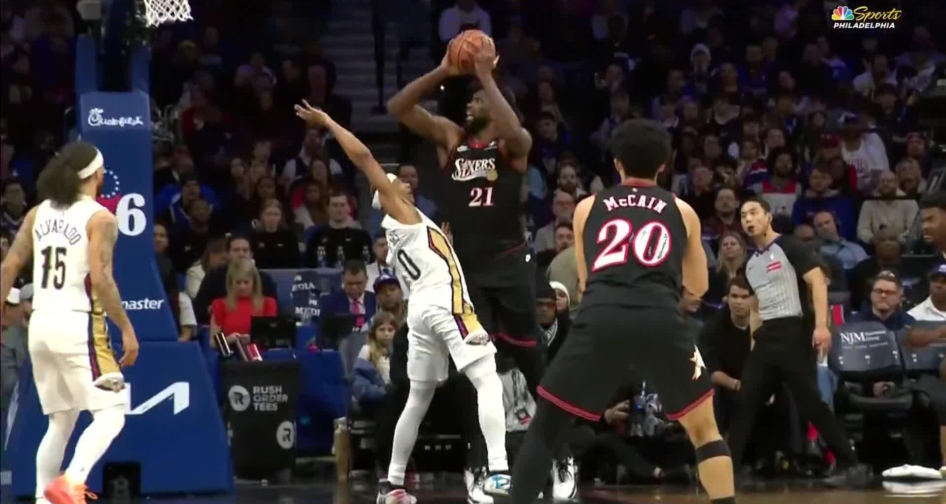 Joel Embiid's 40 points lead 76ers to victory over Pelicans after Paul George's 25-game suspension