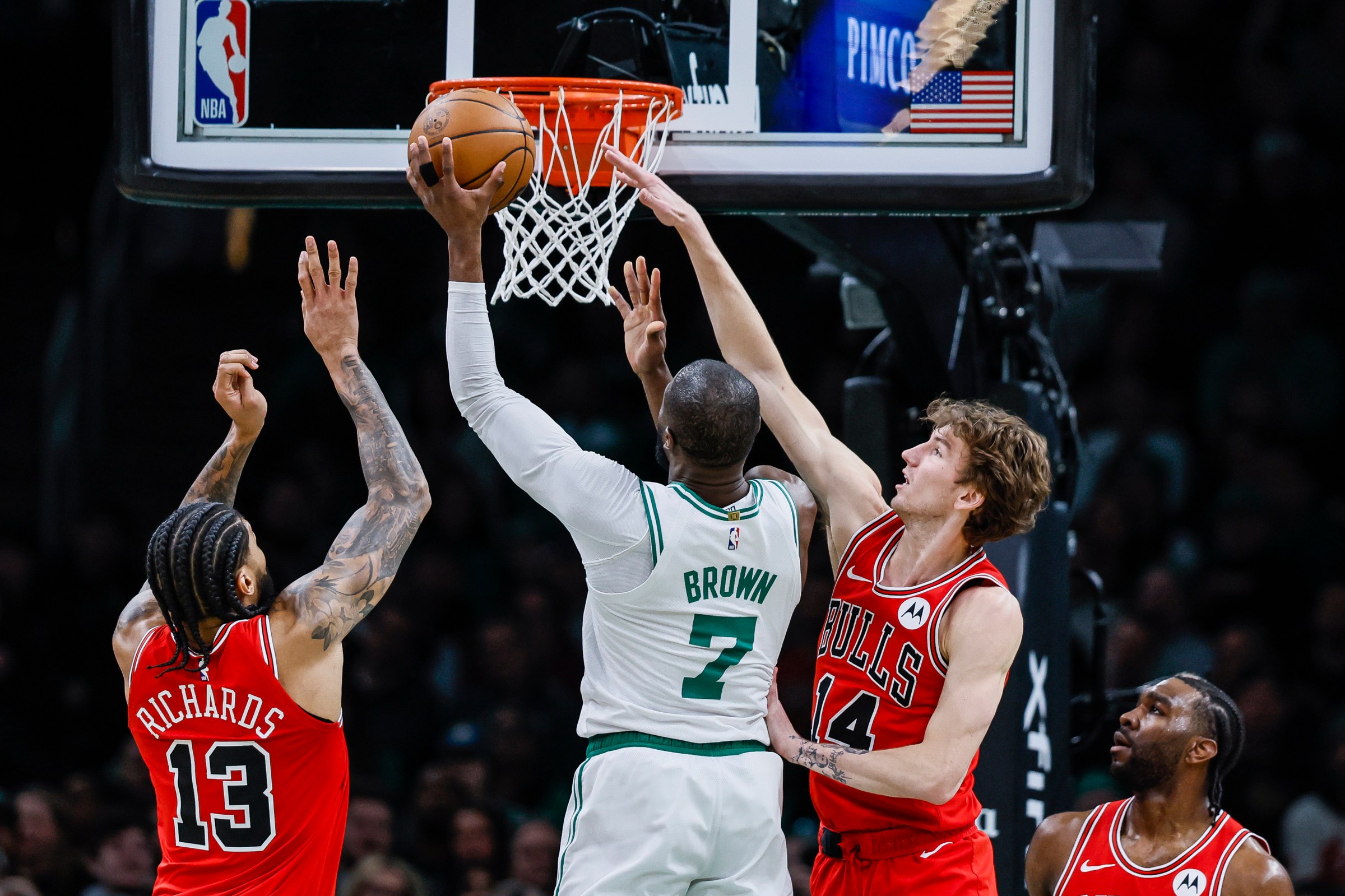 The Celtics have defied expectations, with Jaylen Brown having his best season. (Photo by Erin Clark/The Boston Globe via Getty Images)