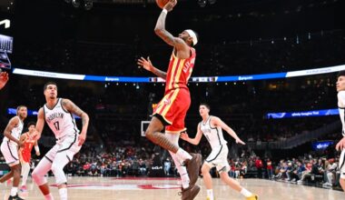 Hawks overcome 11-point fourth quarter deficit to defeat Nets 115-104