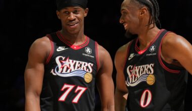 Tyrese Maxey is setting the standard for VJ Edgecombe — and the rookie is more than meeting it