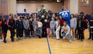 Atlanta Hawks celebrate middle schoolers who collected 800 pounds of recycling in community challenge