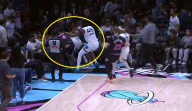 The Miami Heat and the Memphis Grizzlies scuffling