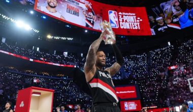 Damian Lillard wins NBA’s 3-point contest while still rehabbing torn Achilles