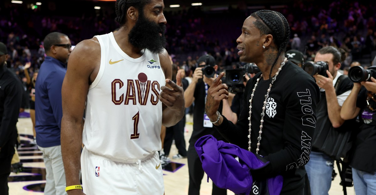 Famous rapper crashes Cavs guard James Harden’s postgame interview