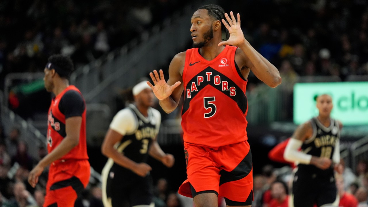Raptors come together without Scottie Barnes to score huge win over Bucks