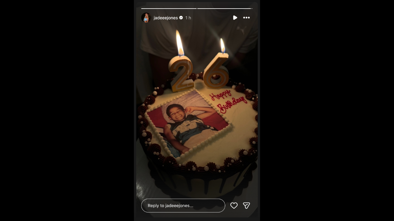 Jade Jones posts customized cake for Tyrese Haliburton's birthday