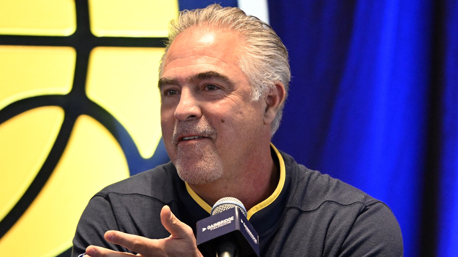 Kevin Pritchard at a press conference