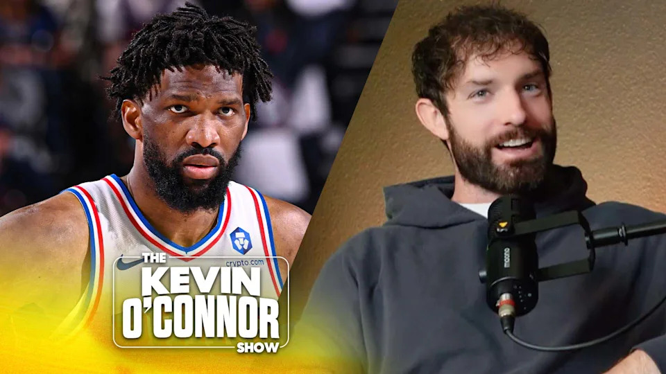 Joel Embiid #21 of the Philadelphia 76ers looks on during the game against the LA Clippers on February 2, 2026 at Intuit Dome in Los Angeles, California.  (Photo by Juan Ocampo/NBAE via Getty Images)