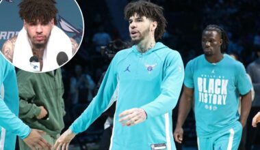 Hornets' LaMelo Ball storms out of press conference after car crash questions