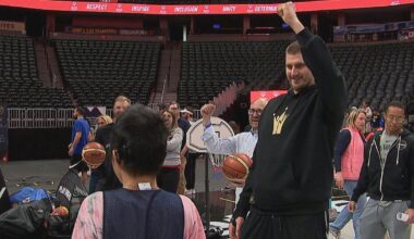 Denver Nuggets hit the court for Special Olympics basketball clinic