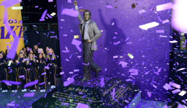 Pat Riley Statue Unveiled Next to Kareem Abdul-Jabbar and Magic Johnson